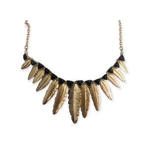 Vintage Antique Collar Choker Feather Necklace